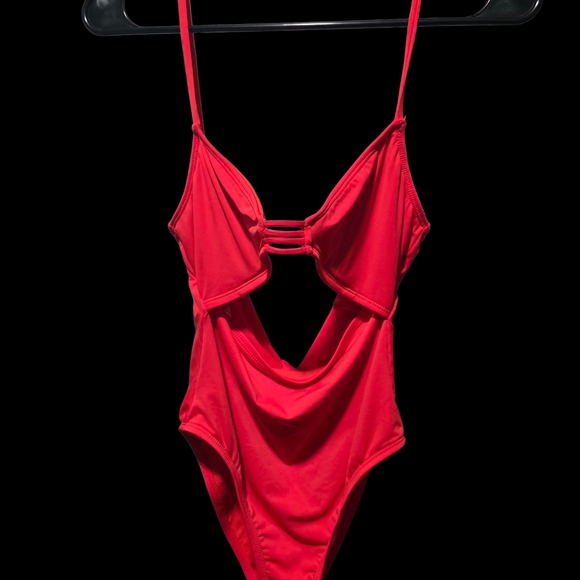 Hobie Other - Hobie Bright Orange Strappy Cutout One-Piece Swimsuit
